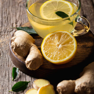 Home ginger lemon tea